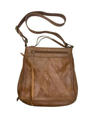 Lucky Brand Rayla Brown Leather Bohemian Crossbody Purse